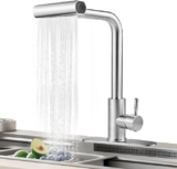Grifo para fregadero de cocina de acero inoxidable baja a su menor precio + cupón de $50 adicional
