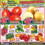Ofertas Súper Guajardo frutas y verduras 2 al 4 de julio