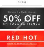 Promoción Guess: Segundo a mitad de precio en toda la tienda del 2 al 8 de diciembre