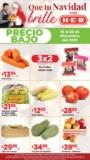 Ofertas HEB Precios bajos en frutas y verduras del 16 al 22 de diciembre 2025