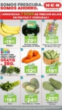 Ofertas HEB 7 días de precios bajos en frutas y verduras del 27 de septiembre al 3 de octubre 2022