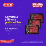 Semana de Súper HEB: 3×2 en carnes molidas, shampoos, higiene bucal, cafés y más