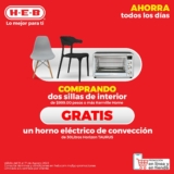 Ofertas HEB Combo Loco: horno Gratis en la compra de 2 sillas, leche Gratis en la compra de 2 cereales y más