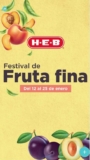 Folleto HEB Festival Fruta Fina 12 al 25 de enero 2021