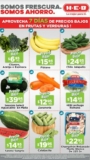 Ofertas HEB 7 días de precios bajos en frutas y verduras del 9 al 15 de agosto 2022