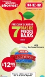 Ofertas HEB Frutas y Verduras del 18 al 24 de agosto 2020