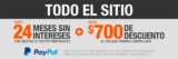 En Home Depot $700 de descuento + 24 msi al pagar con Paypal