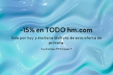 Cupón H&M de 15% de descuento en toda la tienda en línea hoy y mañana