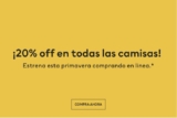 En H&M 20% de descuento en todas las camisas
