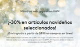 En H&M 30% de descuento en artículos navideños este 22 y 23 de diciembre