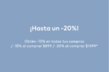 H&M descuentos escalonados del 10% al 20% adicional
