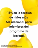 Promoción H&M de 15% de descuento en sección infantil