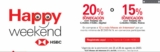 HSBC Happy Weekend Agosto 2023: hasta 20% de bonificación en Chedraui, Liverpool, Macstore y más