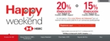 Promoción HSBC Happy Weekend Febrero 2023: hasta 20% de bonificación en Soriana, Aeroméxico, Home Depot y más