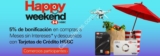 Promoción HSBC Happy Weekend 2019: 5% de bonificación en compras a 12 MSI