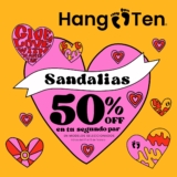 Segundo a mitad de precio en sandalias en Hang Ten
