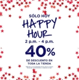 Happy Hour Aeropostale: 40% de descuento de 2:00 a 4:00 PM hasta el 15 de diciembre
