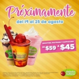 Promoción Helados Sultana: Smoothie, malteada o cappuccino de $59 a $45 esta semana