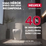 Promoción Helvex: 40% de descuento en regaderas y accesorios del 1 al 31 de julio 2020
