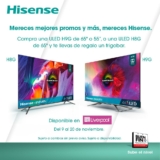 Promoción Hisense Buen Fin 2020: Frigobar de regalo en la compra de pantallas participantes