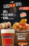 Hooters Menú Ejecutivo de sopa + plato fuerte + bebida (incluye cerveza) por $159 de lunes a viernes