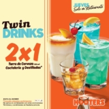 2×1 en tarro de cerveza, coctelería y destilados en Hooters los jueves de junio