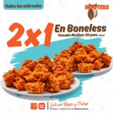 2×1 en boneless en Hooters los miércoles por Rappi y pickup