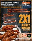 2×1 en alitas y Boneless en Hooters por el Día de la Alita 2020