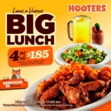 Hooters Big Lunch: 4 artículos del menú por $185 de lunes a viernes
