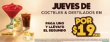 Segundo coctel o destilado a $19 en Hooters los jueves durante 2026