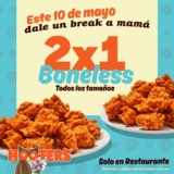 2×1 en boneless en Hooters hoy 10 de mayo por el Día de las Madres