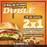 Promoción Día del Padre Hooters: 2×1 en hamburguesas este 16 de junio