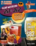 Scary Weekend Hooters: 2×1 ó 3×2 en todos los drinks este fin de semana