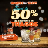 Tragos a mitad de precio hoy jueves en Hooters