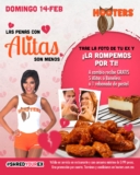 Promoción Hooters San Valentín: 5 alitas ó boneless o rebanada de pastel gratis si llevas foto de tu ex