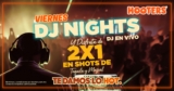 2×1 en tragos de tequila y mezcal los viernes en Hooters