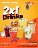 2×1 en drinks en Hooters este fin de semana