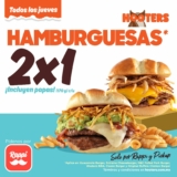 2×1 en hamburguesas los jueves en Hooters