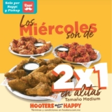 En Hooters 2×1 en alitas los miércoles de abril