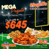 En Hooters Mega Paquete boneless de $1,076 a sólo $645 del 14 al 15 de enero