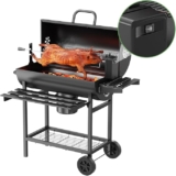 Asador de carbón con rotación baja a un excelente precio