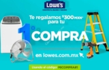 Cupón Lowes de $300 en tu primera compra de $1,500 o más