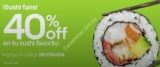 Código Uber Eats de 40% de descuento en pedidos de sushi este fin de semana