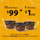 Promoción IKEA Día de la albóndiga: 12 albóndigas suecas por $99 + hasta 30 albóndigas extra por $1 cada una