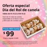 En Ikea 10 roles de canela por $99