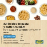 Miércoles de buffet de pasta en IKEA: Buffet a sólo $149 los miércoles si te registras a IKEA Family