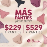 Promo Ilusión: 3 panties por $229 o 7 panties por $529