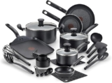 Batería de cocina T-Fal Initiative Easy Glide con 20 piezas baja a su menor precio + 6 meses sin intereses