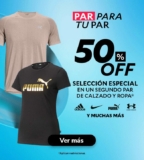 En Innovasport 50% de descuento en el segundo par de tenis o prenda de ropa