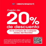 Cupón de 20% de descuento en la compra de cualquier jersey del mundial en Innovasport